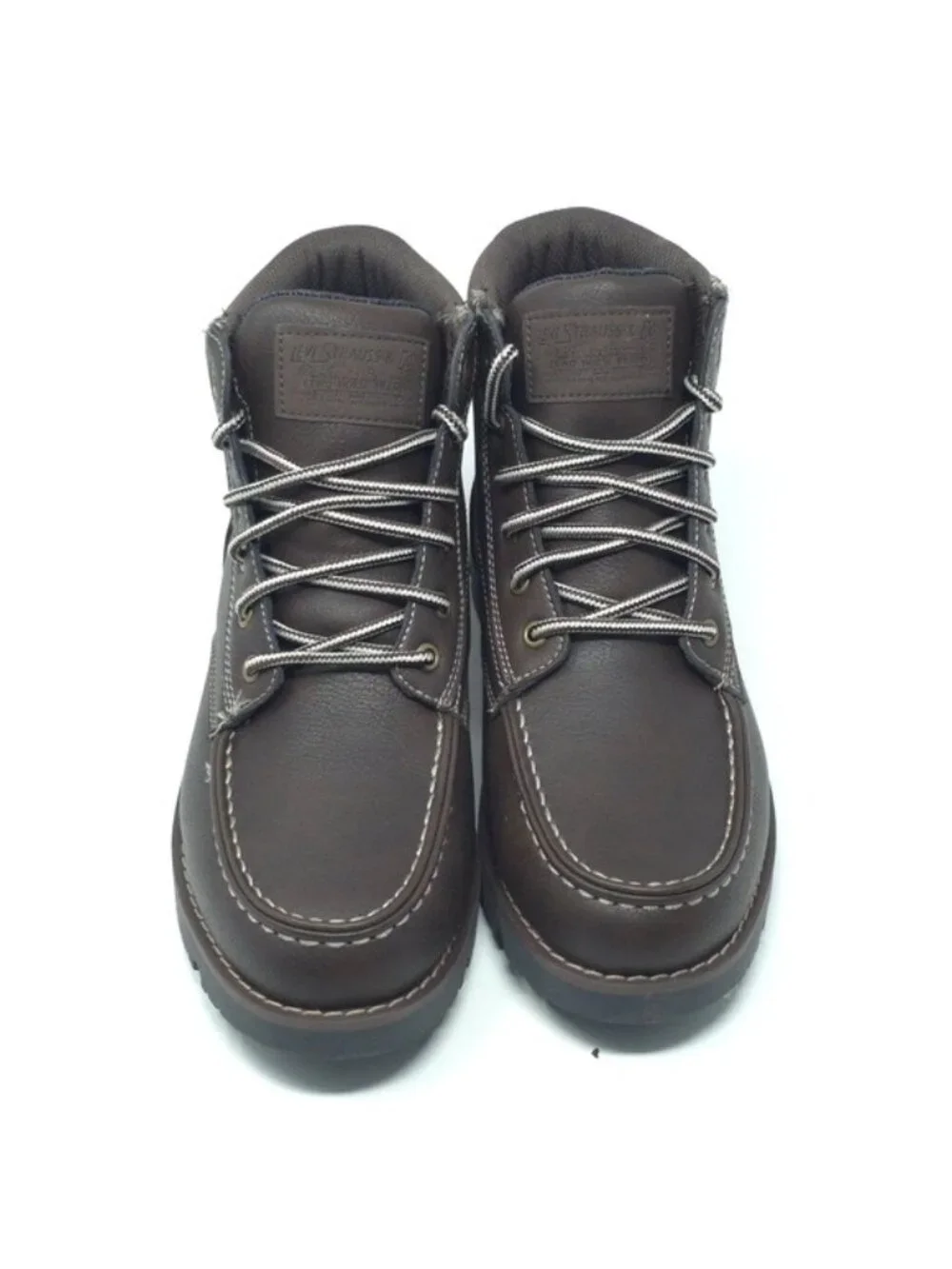Levi’s Dean Brown Synthetic Leather Moc Toe Boots Size 8M